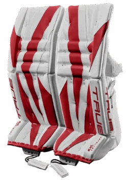 True Hockey True Catalyst 7X3 Intermediate Goalie Pads -True Hockey 2023 Hockey Catalyst GoaliePads 7X3 WhiteRed 2