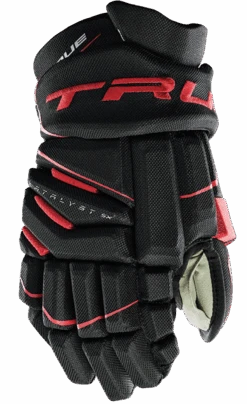 True Hockey True Catalyst 5X Junior Hockey Gloves 7 True Hockey True Catalyst 5X Junior Hockey Gloves -True Hockey CT5xGlove Black Red